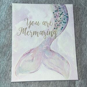You are Mermazing mermaid canvas wall decor girls room decoration little girls